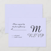 Carte de réponse initiale Mauve doux (Devant / Derrière)