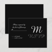 Carte de réponse initiale noir et blanc (Devant / Derrière)