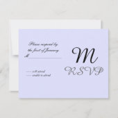 Carte de réponse initiale Soft Mauve (Devant)