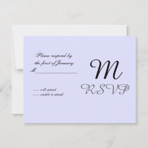 Carte de réponse initiale Soft Mauve