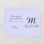 Carte de réponse initiale Soft Mauve (Devant / Derrière)