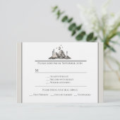 Carte de réponse Ink Drawn Mountains (Debout devant)