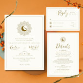 Carte de réponse intemporelle Sun et Moon