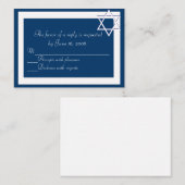 Carte de réponse Invitations Barre/Bat mitzvah (Devant / Derrière)