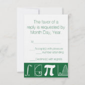 Carte de réponse It Adds Up in Green (Dos)