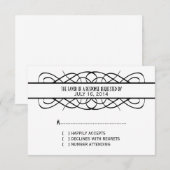 Carte de réponse ivoire déco (Devant / Derrière)