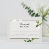Carte de réponse Jasmine (Debout devant)