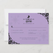 Carte de réponse Lavande Gothique Sorcière Hallowe (Dos)