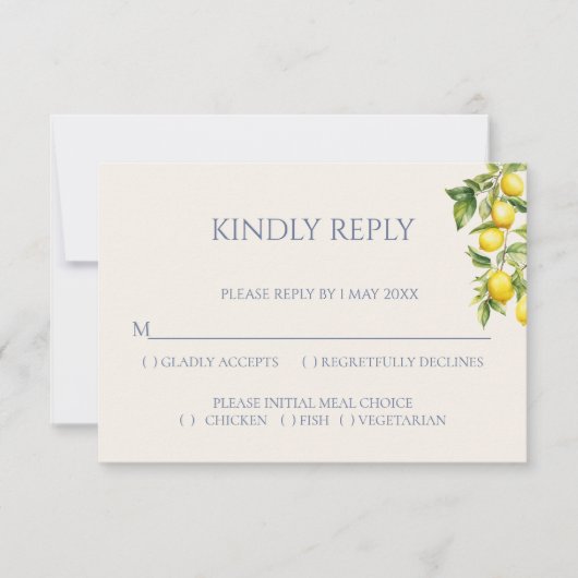 Carte de réponse Lemon Italien (Devant)