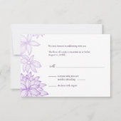 Carte de réponse Lilac Contoured Bloom (Devant)