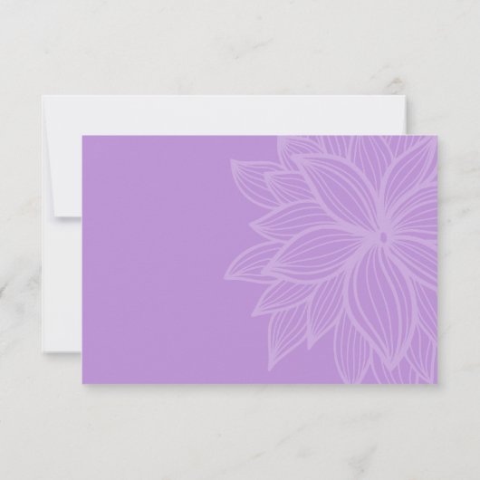 Carte de réponse Lilac Contoured Bloom (Dos)