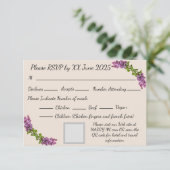 Carte de réponse Lilac et Cream (Debout devant)