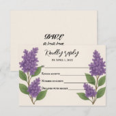 Carte de réponse Lilac Reverie (Devant / Derrière)