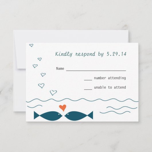 Carte de réponse Love Fish (Devant)