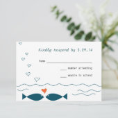 Carte de réponse Love Fish (Debout devant)