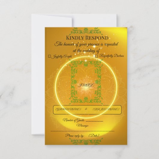 | Carte de réponse Luxe Moderne (Devant)