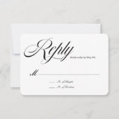 Carte de réponse Luxe Script (Devant)