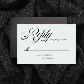 Carte de réponse Luxe Script