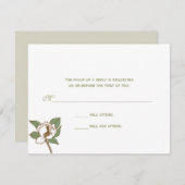 Carte de réponse Magnolia (Devant / Derrière)