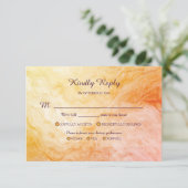 Carte de réponse Marbre Automne Chaud (Debout devant)