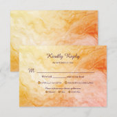 Carte de réponse Marbre Automne Chaud (Devant / Derrière)