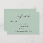 Carte de réponse mariage (Devant / Derrière)