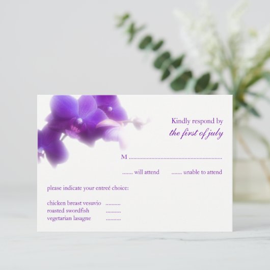 Carte de réponse mariage (Debout devant)