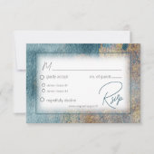 Carte de réponse Mariage Abstrait Modern Beach (Devant)