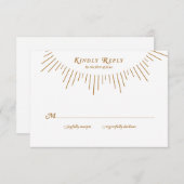 Carte de réponse Mariage Art Déco 1920 (Devant / Derrière)