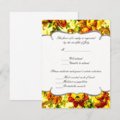 Carte de réponse Mariage au printemps (Devant / Derrière)