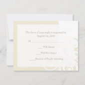 Carte de réponse Mariage avec tourbillon inversé e (Dos)