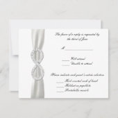 Carte de réponse Mariage blanc Diamond Infinity (Devant)
