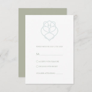 Carte de réponse Mariage Blue Celtic Swan Love Kno