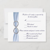 Carte de réponse Mariage Blue Infinity (Devant)