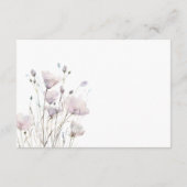Carte de réponse Mariage Boho Elegant Fleur sauvag (Dos)