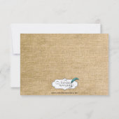 Carte de réponse Mariage Burlap et Birch Posh (Dos)