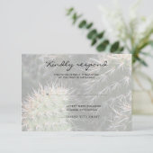 Carte de réponse Mariage Cactus (Debout devant)