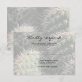 Carte de réponse Mariage Cactus (Devant / Derrière)