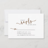 CARTE DE RÉPONSE mariage, CARTE RSVP (Devant)