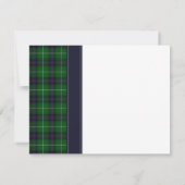 Carte de réponse Mariage Celtique Tartan personnal (Dos)