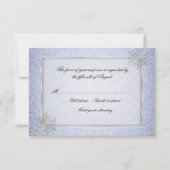 Carte de réponse Mariage Chic Blue Snowflake (Devant)