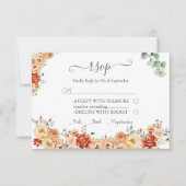 Carte de réponse Mariage Chic Floral RSVP (Devant)