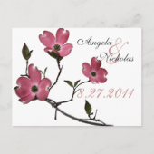 Carte de réponse Mariage/Cornouiller (Devant)