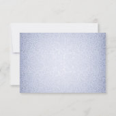 Carte de réponse Mariage Crystal Blue Snowflake (Dos)