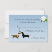 Carte de réponse Mariage Dachshunds (Devant)