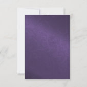 Carte de réponse Mariage damassé violet (Dos)