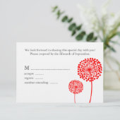 Carte de réponse Mariage Dandelions doux (Debout devant)