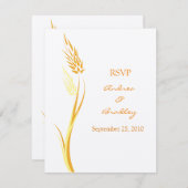 Carte de réponse Mariage d'automne personnalisable (Devant / Derrière)