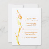 Carte de réponse Mariage d'automne personnalisable (Dos)