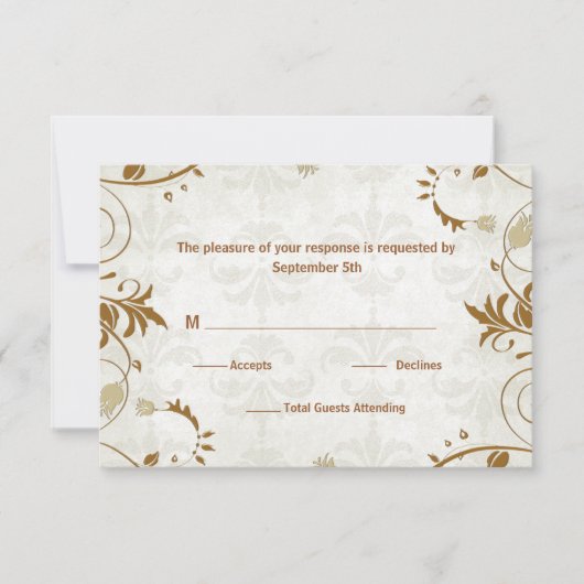 Carte de réponse mariage de automne (Devant)